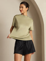 [Dried Herb] SilkSilky-CA Short Sleeve Women's T-Shirt 003