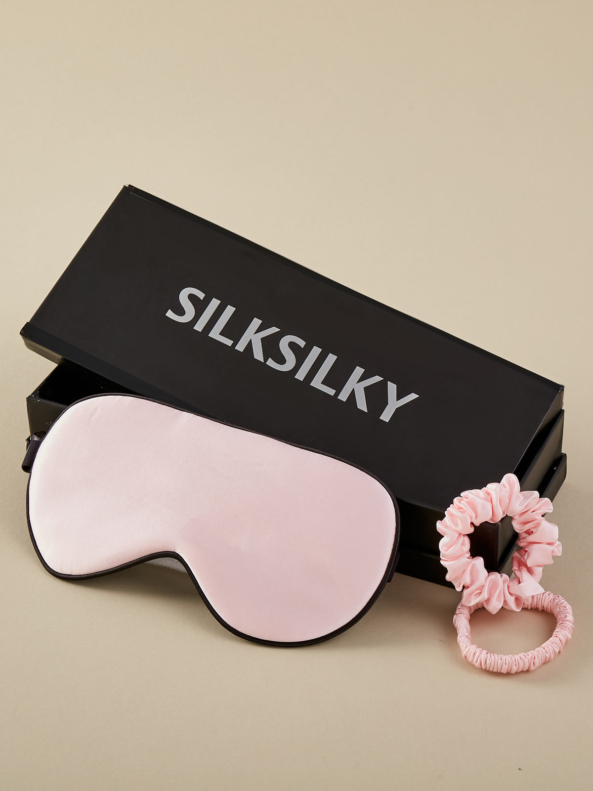 SilkSilky CA 19Momme Pure Silk Eye Mask Pink 001