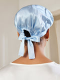 SilkSilky CA Pure Silk Sleep Cap LightBlue 003