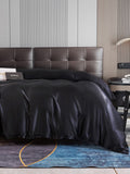 SilkSilky CA 22Momme Pure Silk Duvet Cover Black 001