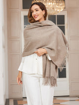 [Dark Khaki] SilkSilky-CA Wool Scarf 002