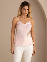 [Light Pink] SilkSilky-CA Spaghetti Strap V Neck Camisole 004