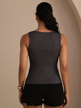 [Gray] SilkSilky-CA Sleeveless Deep V Neck Camisole 002