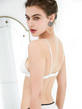 [White] SilkSilky-CA Silk Jersey Bra 002