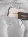 SilkSilky CA 25Momme Pure Silk Duvet Cover Silver 004