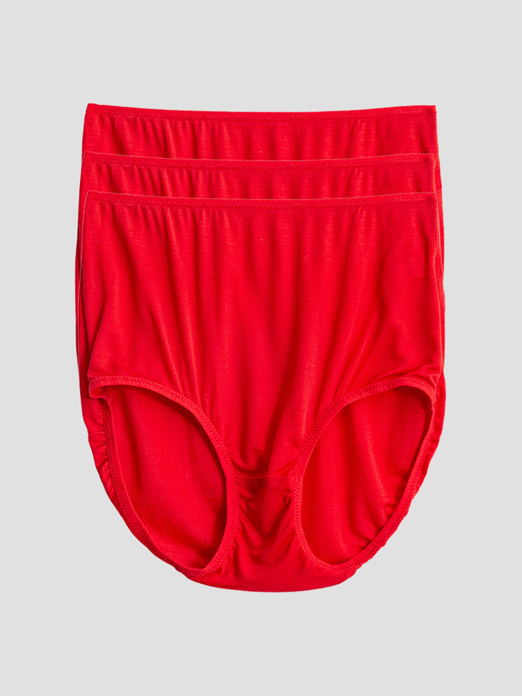 SilkSilky-CA Silk Knitted Panty Red 003