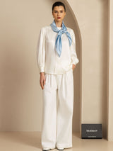 [Light Blue] SilkSilky-CA Scarf 003
