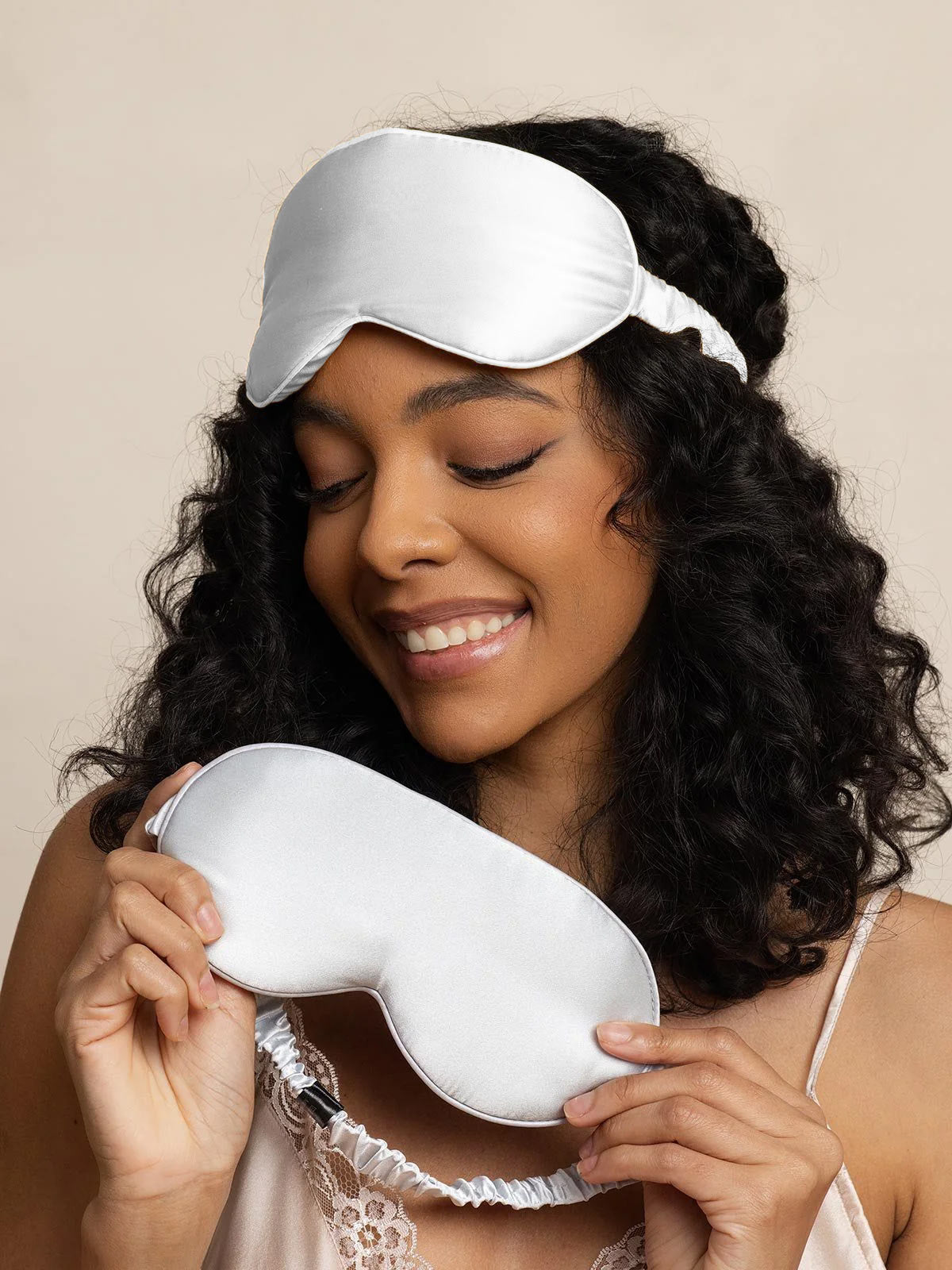 [Light Gray] SilkSilky-CA Pure Silk Eye Mask 002