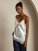 [Light Blue] SilkSilky-CA Spaghetti Strap V Neck Camisole 006