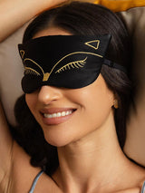 [Black] SilkSilky-CA Pure Silk Eye Mask 002