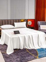 [White] SilkSilky-CA 22Momme Bedding Set 003