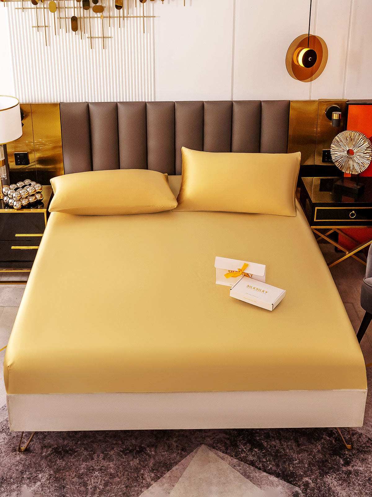 [Champagne] SilkSilky-CA 19Momme Bedding Set 002