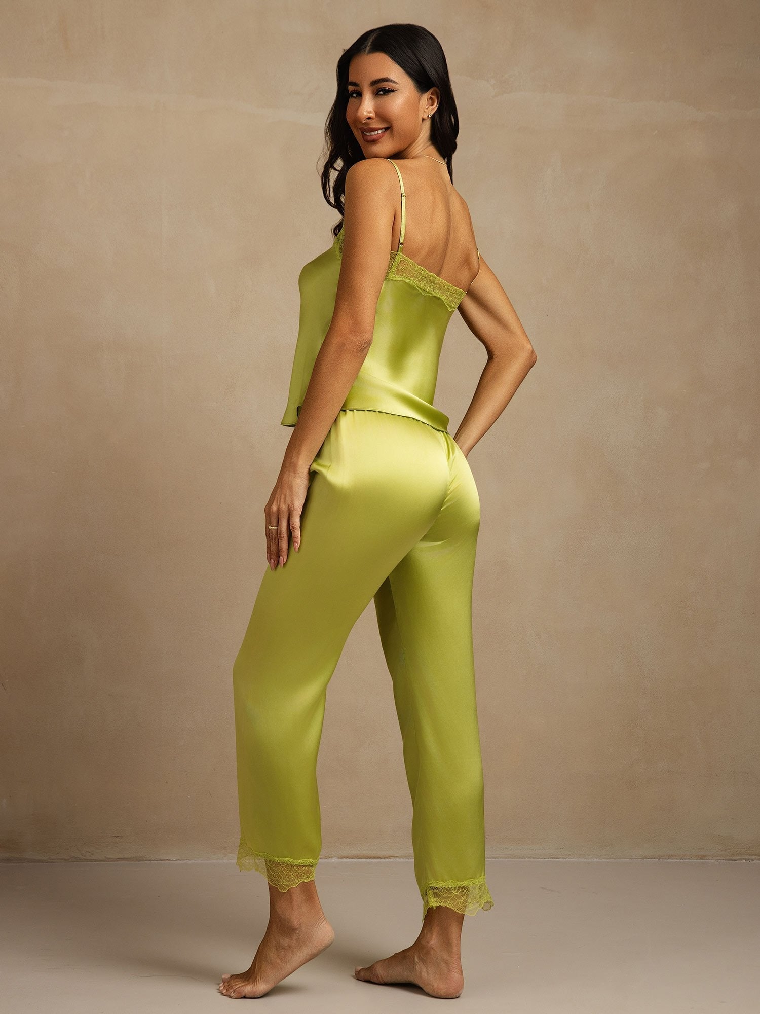 [Mint Green] SilkSilky-CA Pure Silk Camisole Set 002