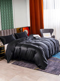 SilkSilky CA 25Momme Pure Silk Bedding Set Black 004