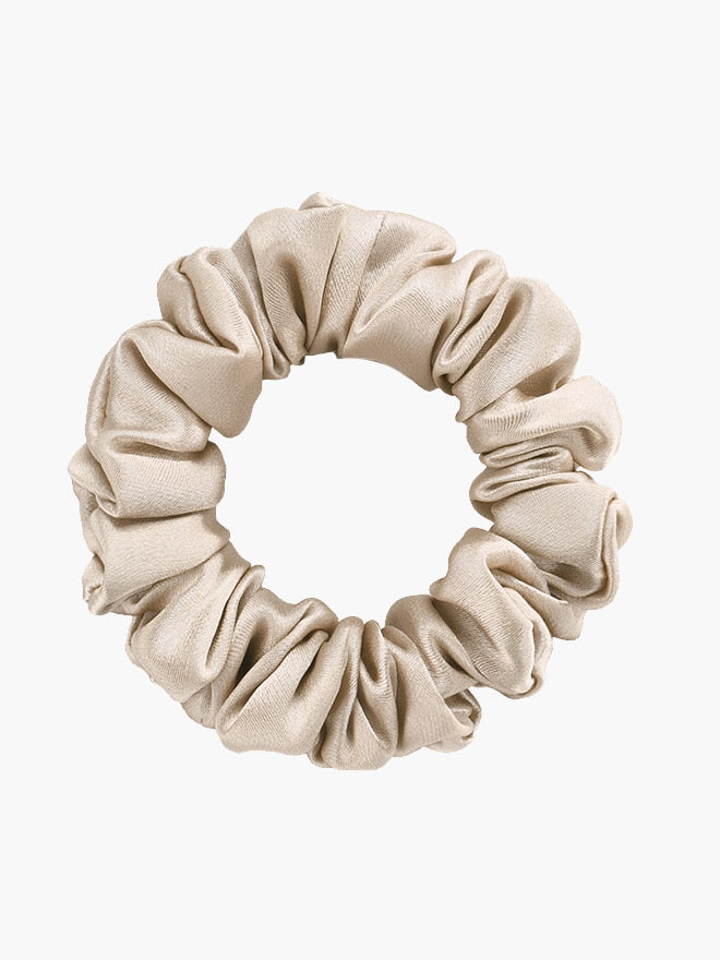 [Beige] SilkSilky-CA 19Momme Pure Silk Scrunchie 004