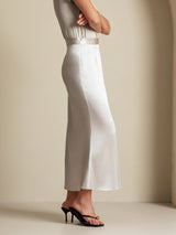 [Light Gray] SilkSilky-CA 19Momme Stretch Silk Charmeuse Skirt 002