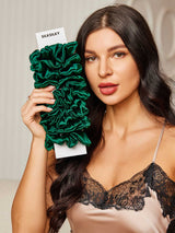 [Dark Green] SilkSilky-CA Scrunchie 001