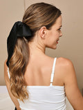 SilkSilky-CA 19Momme Pure Silk Scrunchie Black 004