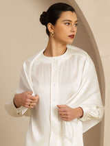 [White] SilkSilky-CA Scarf 002