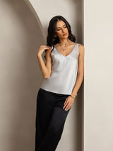 [Silver] SilkSilky-CA Sleeveless V Neck Camisole 007