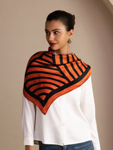 [Orange Arcs] SilkSilky-CA Scarf 004