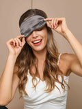 SilkSilky-CA 19Momme Pure Silk Eye Mask DarkGray 001