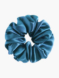 SilkSilky-CA 19Momme Pure Silk Scrunchie Teal 003