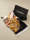 SilkSilky CA Pure Silk Scarf Black 001