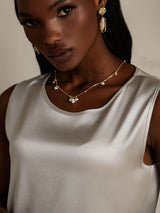 [Light Gray] SilkSilky-CA Sleeveless Round Neck Camisole 008