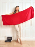 SilkSilky CA Pure Silk Scarf Red 002