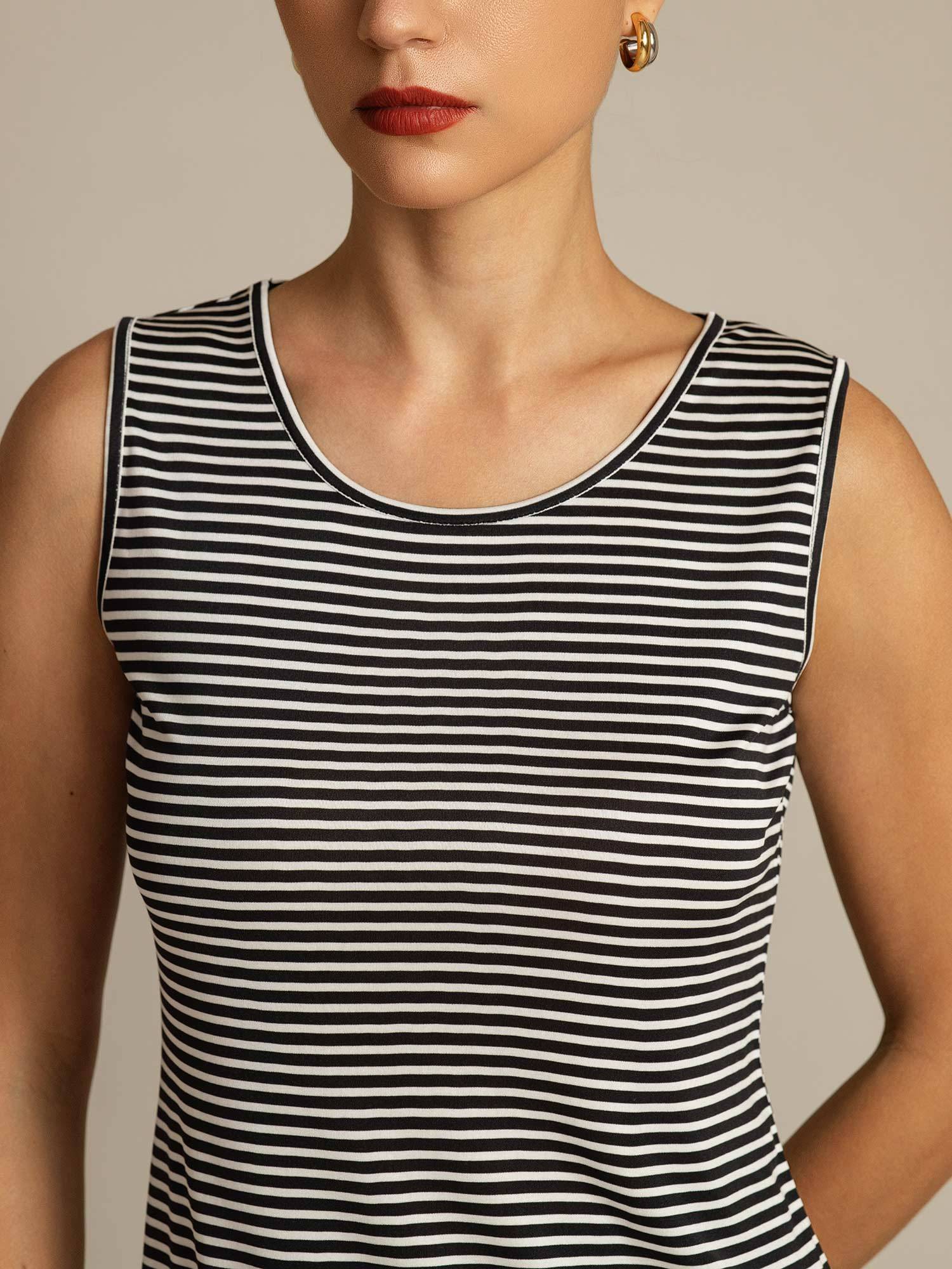 [WhiteStripe] SilkSilky-CA Pure Silk Round Neck Camisole 004