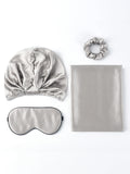 SilkSilky CA 19Momme Pure Silk Pillowcase Set Silver 005