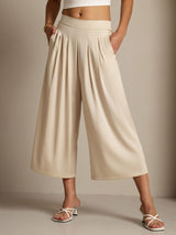 [Beige] SilkSilky-CA 19Momme Silk Womens Pants 001
