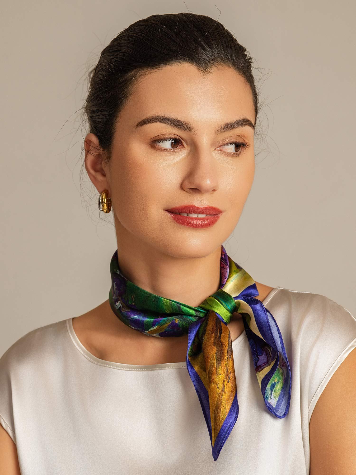 [Multi] SilkSilky-CA Pure Silk Scarf 001