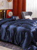 SilkSilky CA 19Momme Pure Silk Duvet Cover DarkBlue 004