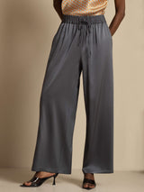[DarkGray] SilkSilky-CA 19Momme Silk Womens Pants 003