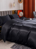 SilkSilky CA 19Momme Pure Silk Bedding Set Black 004