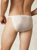 [White] SilkSilky-CA Pure Silk Men's Underwear 002