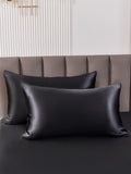 SilkSilky-CA 30Momme Pure Silk Pillowcase Black 002