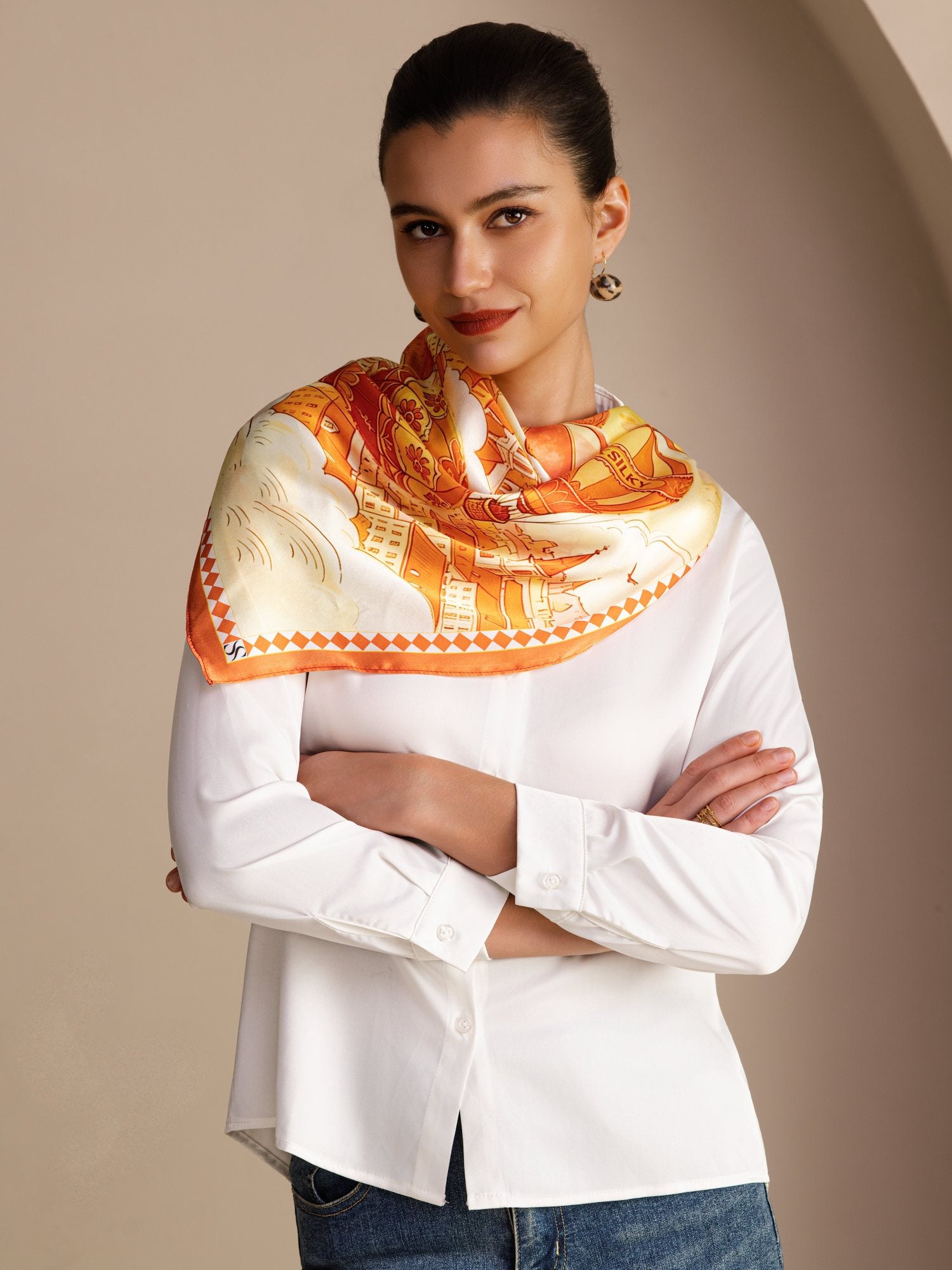 [Yellow Balloon] SilkSilky-CA Scarf 002