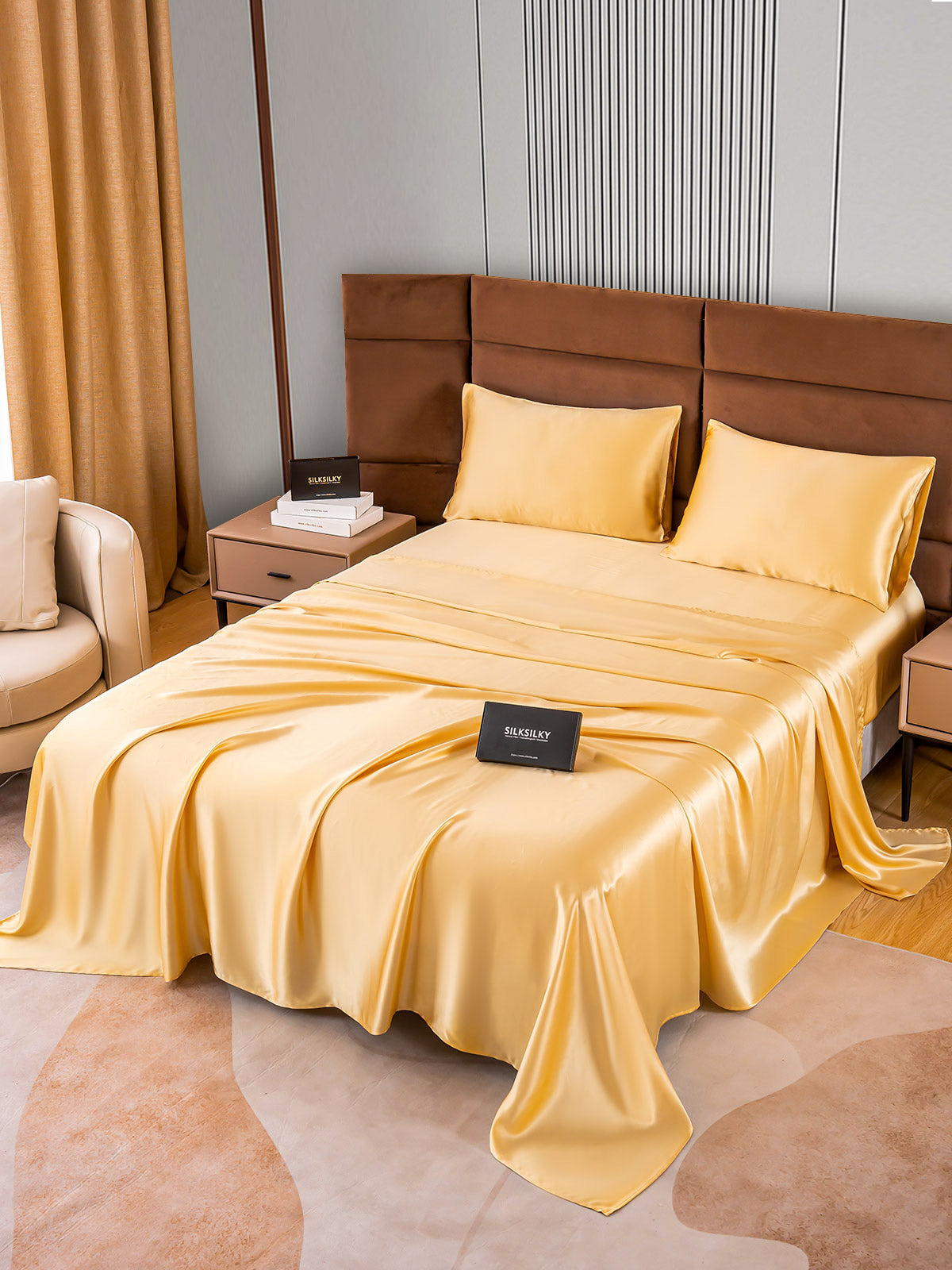 SilkSilky CA 22Momme Pure Silk Bedding Set Champagne 002