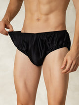 [Black] SilkSilky-CA Pure Silk Mens Underwear 005