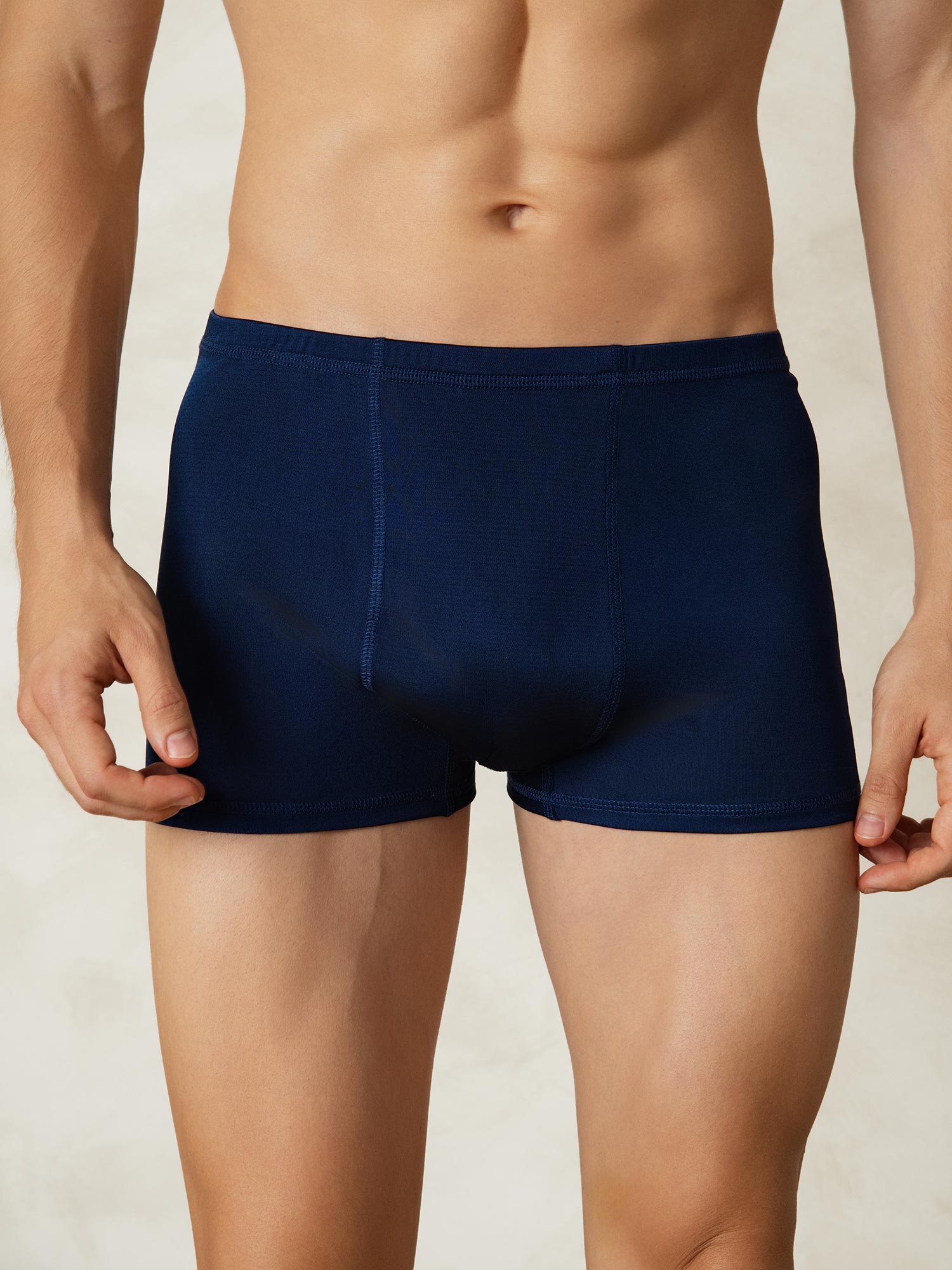 [Dark Blue] SilkSilky-CA Silk Knitted Mens Underwear 001