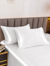 [White] SilkSilky-CA 19Momme Pure Silk Pillowcase 001