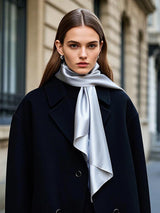 [Light Gray] SilkSilky-CA Scarf 001