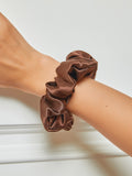 SilkSilky-CA 19Momme Pure Silk Scrunchie Coffee 001