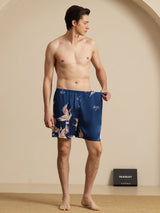 [Dark Blue] SilkSilky-CA Mens Sleep Bottoms 007