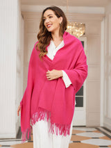 [Rose Red] SilkSilky-CA Wool Scarf 002