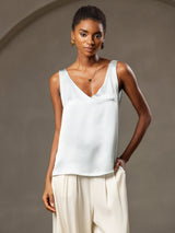 [Light Blue] SilkSilky-CA Sleeveless V Neck Camisole 001