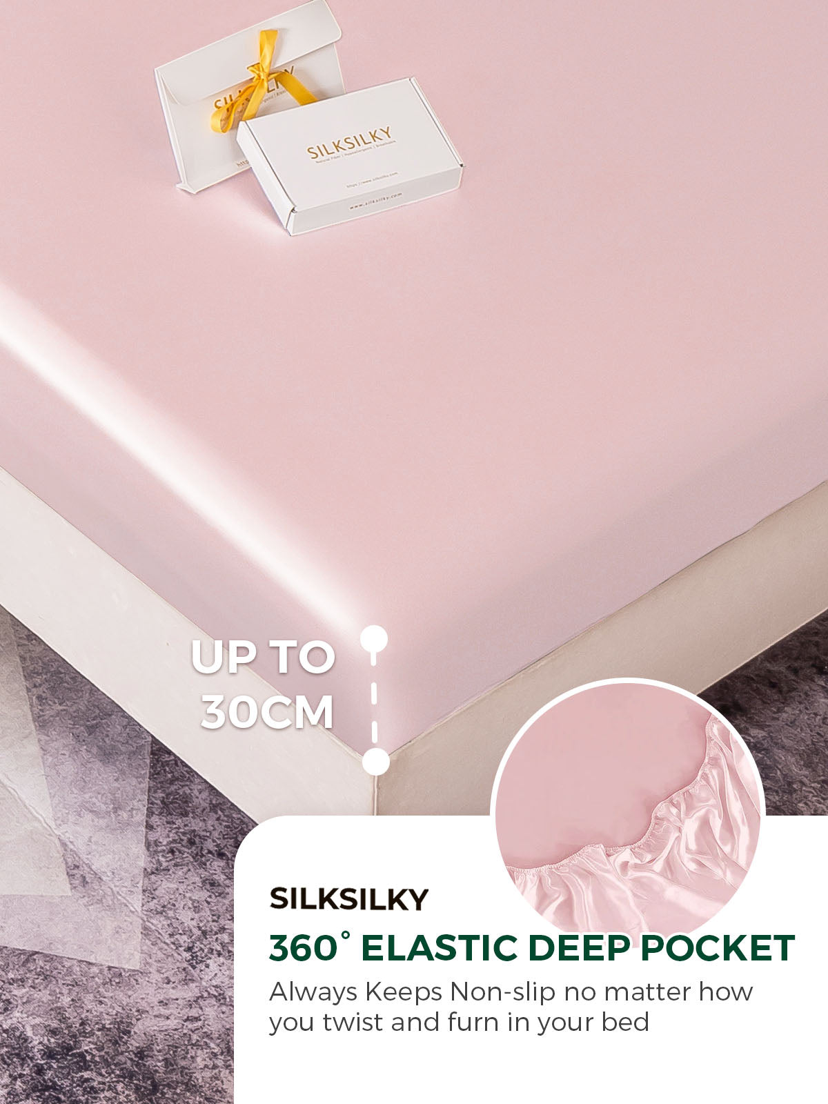 [Pink] SilkSilky-CA 19Momme Pure Silk Bedding Set 004